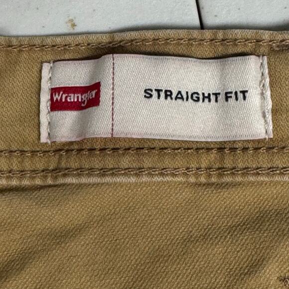 Wrangler Stretch Twill Straight 5 Fit Pocket Pant Men 34x32 Brushed Almond Gold - Picture 9 of 10